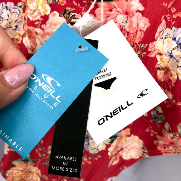 O'NEILL Women's Stella Mykonos One-Piece Swimsuit Size XL Red Floral NWT - Picture 11 of 14